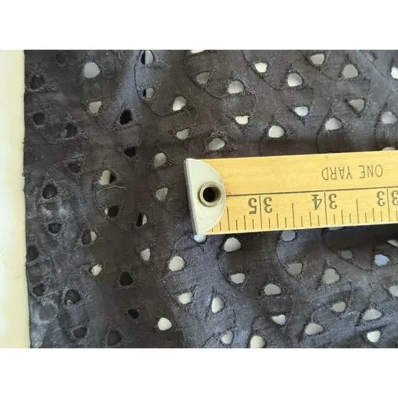 Jax Womens Sleeveless Eyelet Dress Size 16 Ric Rac Lines Black White Cocktail - Picture 10 of 10